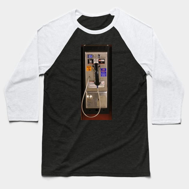 NYC Public Telephone Payphone Baseball T-Shirt by Christine aka stine1